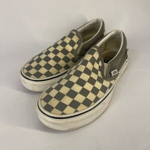 Vans Classic Slip-On Checkerboard Pewter/Grey – Size 3.5 Men / 5.0 Women